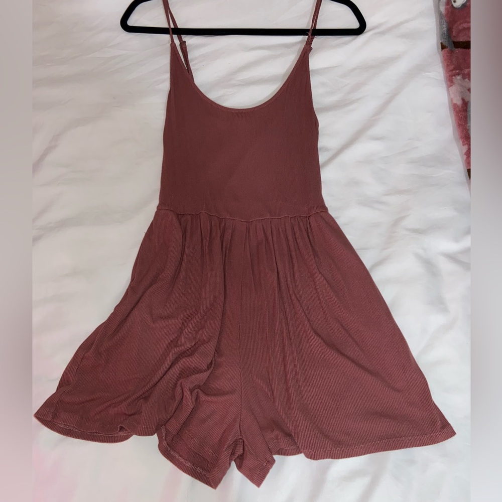 Brown romper with pockets